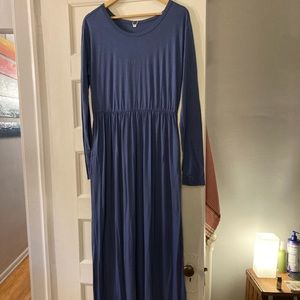 Floor length, long sleeve, casual summer dress